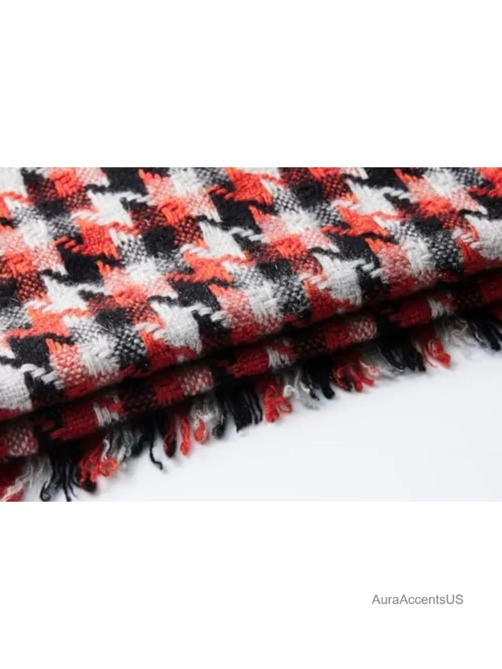 100% Cashmere Fringed Scarf Soft Winter Wrap Elegant Gift